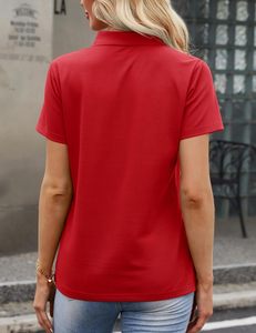 เสื้อโปโลผู้หญิงคุณภาพสูง ออกแบบเองได้ เสื้อโปโลแขนสั้น ผ้าปิเก้ เหมาะสำหรับชุดทำงานและชุดนักเรียน - Product Image 5