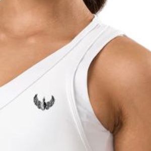 เสื้อชั้นในกีฬาสีขาวสำหรับผู้หญิง แบบ Racerback รองรับปานกลาง ยืดหยุ่นได้ เหมาะสำหรับฟิตเนส ยิม ออกกำลังกาย เทรนนิ่ง แอคทีฟแวร์ เสื้อผ้าสำหรับออกกำลังกาย - Product Image 4
