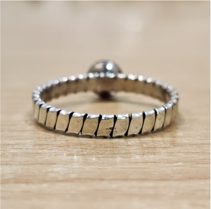 Custom Dark Quartz <b>Ring</b> <b>Crafted</b> in Sterling Silver Designer Pattern Band Jewelry Manufacturer JAIPUR SILVER - Product Image 2