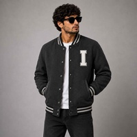Veste de baseball Letterman OEM personnalisée en laine avec manches en cuir, veste d'équipe universitaire pour hommes et femmes, broderie de logo, veste universitaire