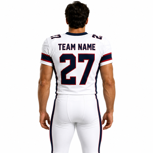 Ensemble d'uniformes de football américain personnalisés |   Maillot et pantalon de football sublimés |   Fabricant de vêtements de sport avec nom et numéro d'équipe - Product Image 6