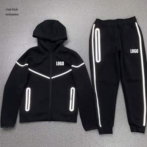 Conjunto de Sudadera con Capucha y Pantalones Deportivos de Forro Polar Térmico de Alta Calidad para Hombre, de Secado Rápido, con Color y Logotipo Personalizables - Product Image 1