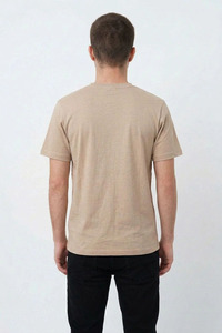 T-shirt pour homme en coton peigné 100 % écologique, unisexe, vente directe d'usine, impression personnalisée sérigraphiée. - Product Image 2