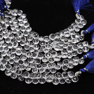 Cuentas de Cuarzo Cristal Natural AAA en Forma de Corazón de 8-9MM, Cuentas de Cuarzo Cristal Facetadas en Forma de Corazón para la Fabricación de Joyería - Product Image 1