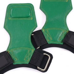 Guantes de cuero para levantamiento de pesas para hombre/mujer, soportes de muñeca para peso muerto con agarres de cuero protectores - Product Image 2
