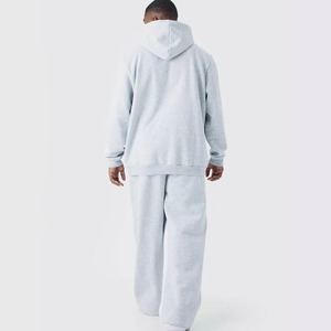 Custom Wholesale OEM Regular Hooded Cotton Acid Wash Tracksuit Silk Screen Print Logo Soft Fleece Jogger Set Streetwear Wear - Product Image 5