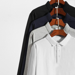 Camiseta Polo de Manga Larga para Hombre al por Mayor, 250 g/m², 100% Algodón, Tejido Jersey Grueso, Suave, Transpirable, Duradero, Calidad Premium - Product Image 3