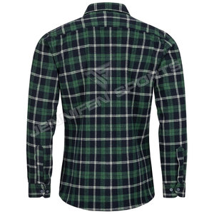 เสื้อเชิ้ตผ้าแฟลนเนลหนานุ่ม 350 GSM สไตล์วินเทจสำหรับผู้ชาย ผ้าวูล 100% ทรงบ็อกซี่ ลายสก็อต ผลิตโดยผู้ผลิตเสื้อผ้าสตรีทแวร์แบบสั่งทำ - Product Image 3