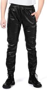 Pantalones de Cuero para Hombre, Pantalones de Cuero Genuino de Primera Calidad, Pantalones Casuales de Cuero para Hombre - Product Image 4