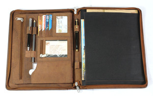 Organizador de Negocios de Cuero Genuino Premium, Portafolios de Cuero Personalizado para Viajes y Oficina, Venta al Por Mayor - Product Image 3