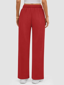2026 Fashion Women Wide Leg Sweatpants Mid Waist Loose Fit Elastic Waist Joggers Soft Casual Lounge Pants Breathable Quick Dry - Product Image 3