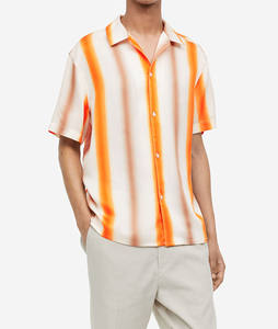 Quick dry men sublimation design <b>short</b> <b>sleeve</b> turn over collar High quality fabric slim fit size button up casual <b>shirt</b> for men - Product Image 5