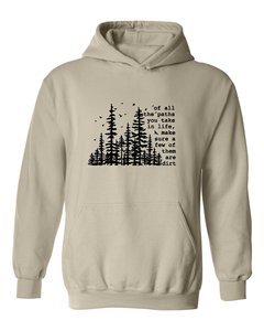 Sudadera con Capucha Blanca para Hombre, Diseño con Estampado Forestal, Algodón, Estilo Casual, con Bolsillo Frontal, para Otoño - Product Image 6