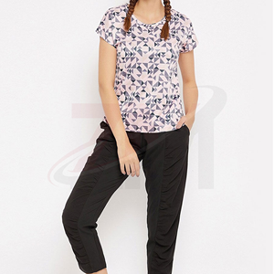 T-shirt à manches courtes col rond imprimé à séchage rapide en tissu tricoté, style décontracté, pour le printemps et l'été, personnalisable avec logo de marque - Product Image 5