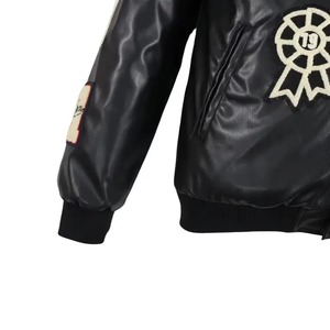 Chaqueta Letterman Personalizada con Bordado, Mangas de Cuero Vacuno, Mezcla de Lana, Servicio de Muestras OEM/ODM Disponible - Product Image 4
