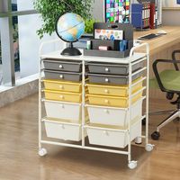 Bacs de rangement roulants à 12 tiroirs pour scrapbooking