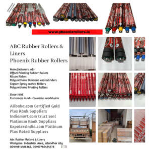 Rodillos de goma para impresión offset industrial Mitsubishi, fabricación dominante de acero de silicona duradero EPDM, 26 años - Product Image 2