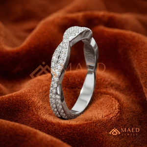 แหวนเพชรทรงบิดเกลียวทันสมัย |   แหวนเงินแท้ถักลายสำหรับวันครบรอบ |   แหวนสัญญาอินฟินิตี้ | ของขวัญเครื่องประดับมอสซาไนต์ - Product Image 2