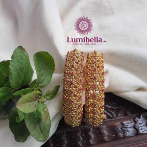 Fashion Jewelry Sets Big Floral Ruby Kadas - Product Image 1