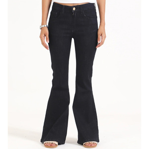 Classic Straight Leg Womens Denim Jeans <b>Waterproof</b> Drop-Crotch Eco-Friendly Breathable Durable Cotton Spandex - Product Image 1