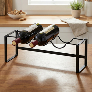 Vente directe du fabricant EBay vente en gros de 3 bouteilles de vin porte-fil en métal robuste de Taiwan meubles de rangement pour la maison bacs à boissons - Product Image 1