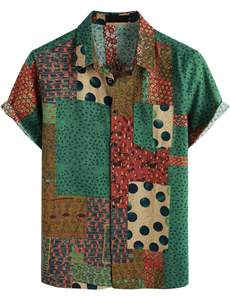 Ensembles de chemises hawaïennes à séchage rapide, motifs floraux, vêtements de plage tropicaux, chemises hawaïennes pour hommes, été - Product Image 1