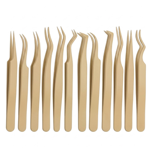 แหนบต่อขนตาแบบปรับแต่งได้ทำจากสเตนเลสใช้ซ้ำได้ - Product Image 1