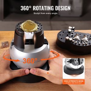 Morsa a sfera da 5 pollici per incisione, strumento di posizionamento con rotazione a 360 gradi e 35 accessori, blocco per incisione gioielli - Product Image 5