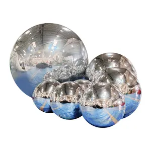 Colorful decoration Inflatable mirror ball, inflatable mirror sphere with double layers materials