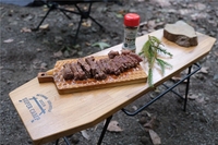 Table de camping pliable moderne en teck, petite, personnalisable, durable, résistante aux intempéries, pour l'extérieur