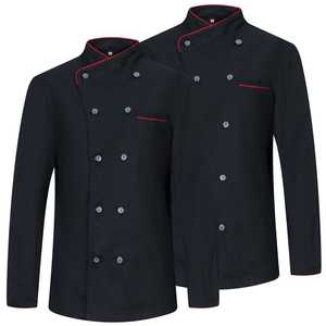 Chaqueta de Chef para Restaurante, Uniforme de Cocina, Algodón, Logotipo Personalizado, Doble Botonadura, Antiarrugas e Impermeable, Venta al Por Mayor - Product Image 3
