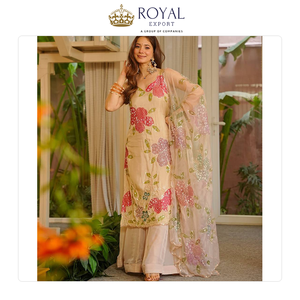 Última Moda en Trajes Sharara de Organza con Lentejuelas para Bodas, Nueva Colección en Venta - Product Image 5