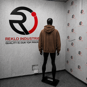 Sweat à capuche marron oversize zippé, texture gaufrée, épais, style streetwear, manches effet usé, décontracté, unisexe - Product Image 4