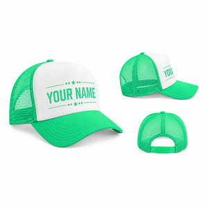 Casquette Trucker en Maille Personnalisée avec Impression de Nom, Ajustement Réglable, Unisexe, Décontractée, Printemps-Été, Design 5 Panneaux - Product Image 2