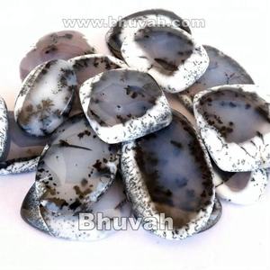 Pierres précieuses en vrac de qualité supérieure de qualité supérieure, cabochon d'opale de dendrite naturelle, cristal de diamant poli des deux côtés, tailles de formes mélangées - Product Image 1