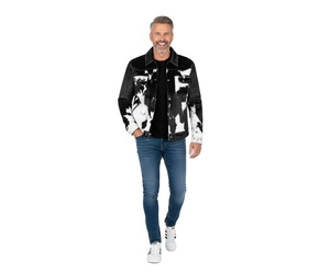 แจ็กเก็ตหนังวัวแท้สไตล์วินเทจสำหรับผู้ชายผู้หญิงเทรนด์หนังวัวแท้เกรดพรีเมี่ยมออกแบบได้ตามต้องการ - Product Image 1