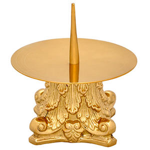 Candelero de Latón con Punta |   Candelabro Tradicional para Altar de Iglesia - DOUBLE VEE EXPORTS - Product Image 1