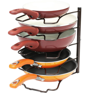 Organizador de Sartenes Vintage de Metal de Primera Calidad para Gabinetes de Cocina y Encimeras, Estante Ahorrador de Espacio para Ollas y Sartenes - Product Image 1