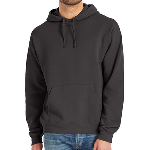 Sweat à capuche zippé surdimensionné en coton et polyester pour hommes, poids lourd 400gsm, logo personnalisé, hiver, coupe boxy, épaules tombantes, design uni, numérique - Product Image 3