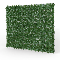 Panneau de séparation en feuilles vertes artificielles, mur de jardin, clôture de balcon, décoration extérieure, treillis en maille, meubles, cadre en acier inoxydable