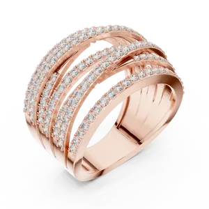 แหวนเพชรเม็ดใหญ่หลายแถว 1.15 กะรัต ทองคำแท้ 10K 14K 18K สำหรับทั้งชายและหญิง  แบบวงค็อกเทล รับรองโดย IGI เครื่องประดับชั้นดี - Product Image 6