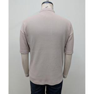 Polo pour homme à col bandoulière et épaules tombantes, coupe décontractée moderne, tissu doux et respirant, style décontracté parfait pour le quotidien - Product Image 5