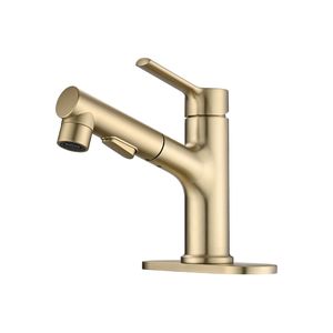 Rubinetto Moderno Monocomando per Lavabo Bagno con Doccetta Estraibile, Valvola di Scarico a Scomparsa e Rubinetto per Lavabo da Appoggio - Product Image 3