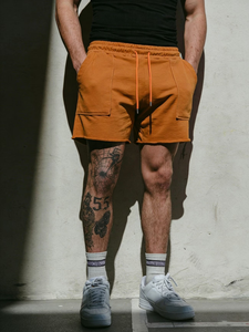 Men's Solid Color 100% Cotton Bermuda Shorts Mid Waist Drawstring Closure Lightweight Casual Athletic Shorts Spring Summer - Product Image 3