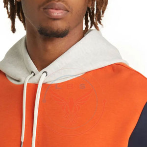 Sweat-shirts à capuche pour hommes avec logo personnalisé, couleur contrastée, en polaire légère, vente en gros, service OEM - Product Image 5