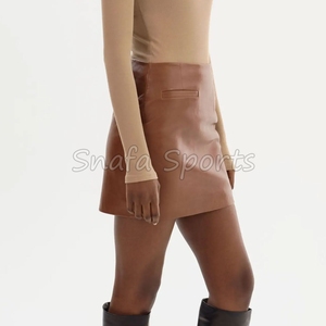 Casual Fashion Genuine Women Leather Skirts High Trending Winter Wear Embroidered Techniques Breathable Skirts - Product Image 3
