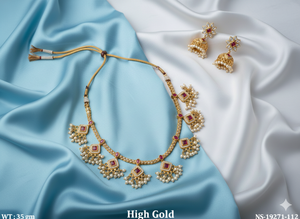 Conjunto de Collar de Estilo Antiguo Premium con Detalles Clásicos, Joyería Étnica para Novias, Perfecto para Estilos Festivos y de Ocasión - Product Image 2