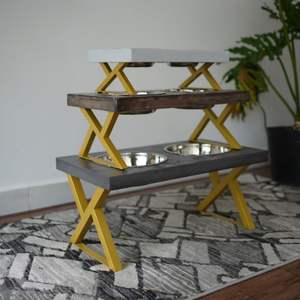 Comederos Elevados para Perros de Acero Inoxidable, Comederos Elevados para Gatos Estilo Mármol con Soporte, Juego de Accesorios de Lujo para Mascotas - Product Image 6