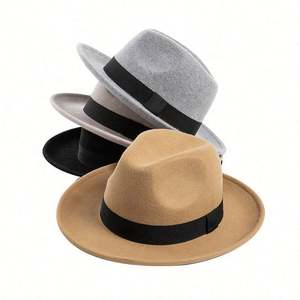 Chapeau Fedora Grande Taille Automne-Hiver en Laine Personnalisable pour Sports et Activités de Plein Air – Chaleur et Style Décontracté – Plusieurs Tailles Disponibles - Product Image 1