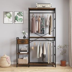 Armadio Indipendente Grande e Robusto per la Gestione dei Vestiti con Scaffali Multipli per la Camera da Letto - Product Image 1